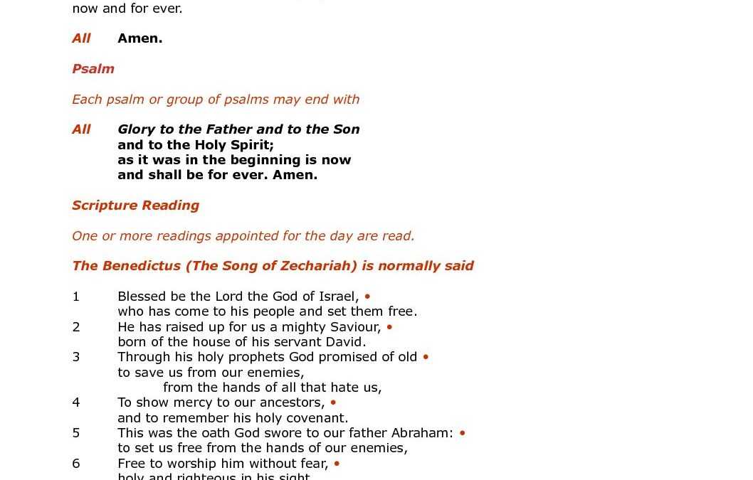 An Order For Morning Prayer (pdf) | St Nicholas Church Orpington